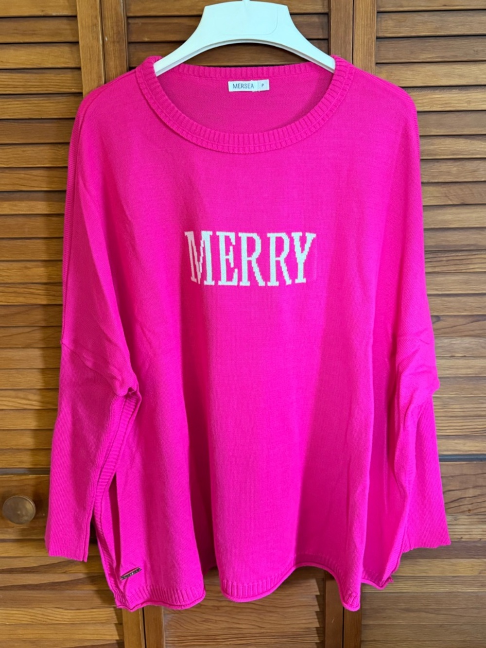 MERSEA Pink "MERRY" Crewneck Sweater